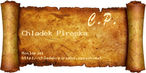 Chladek Piroska névjegykártya