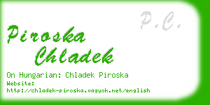 piroska chladek business card